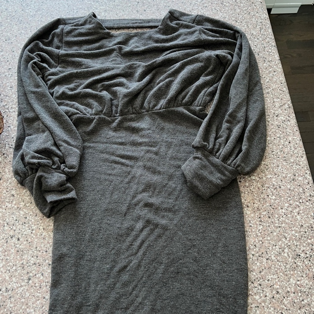 Open back sweater dress